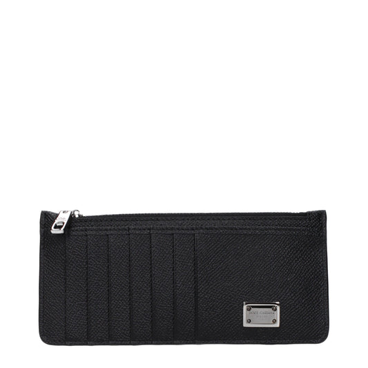 Dolce&Gabbana Coin Purses Men Leather Black