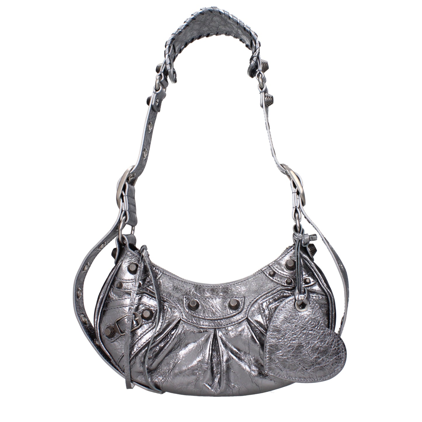 Balenciaga Crossbody Bags Women Leather Silver