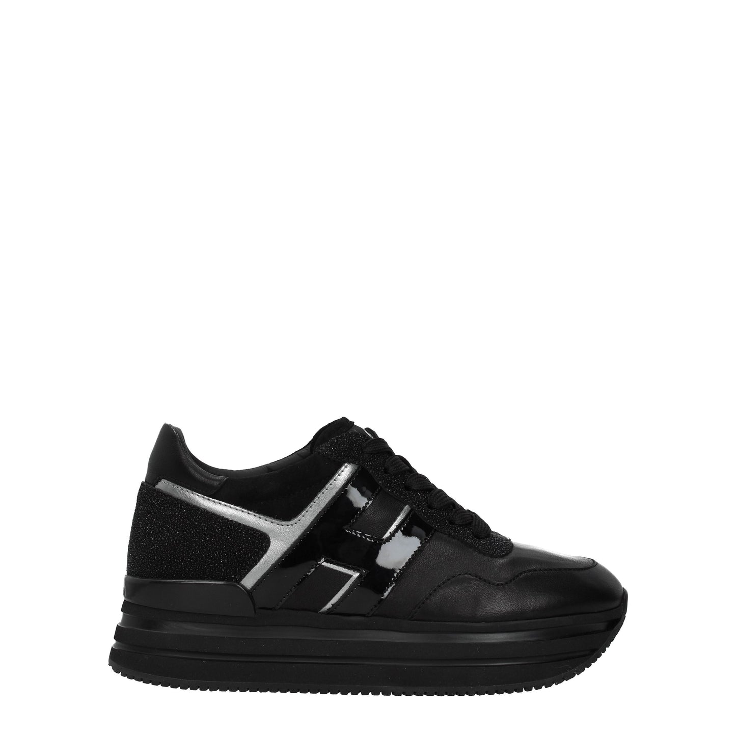 Hogan Women's Sneakers in Leather Black