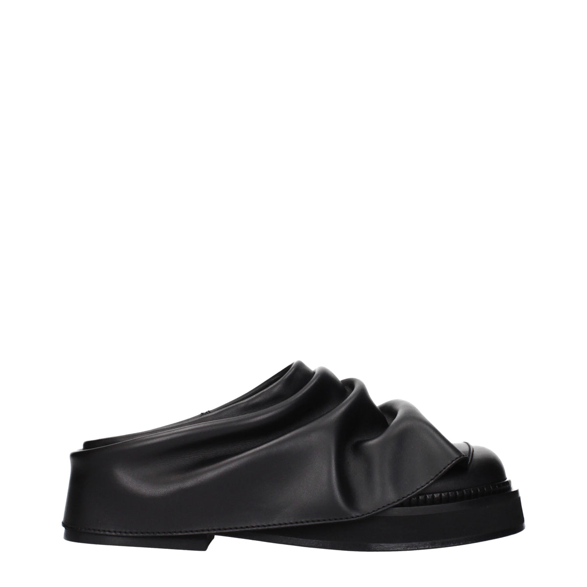 The Attico Slippers and Clogs Women Leather Black