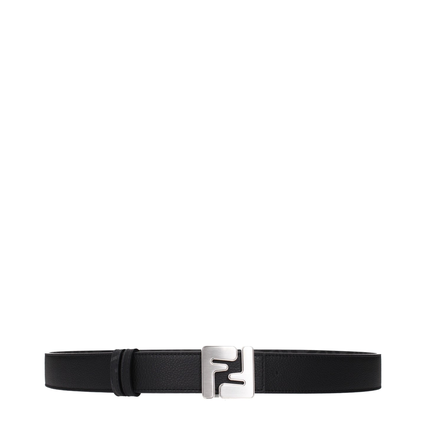 Fendi Belts Men Leather Black/Grey