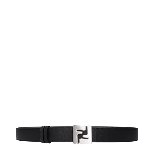 Fendi Belts Men Leather Black/Grey