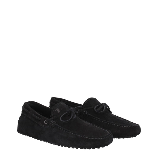 Tod's Men's Loafers in Suede Black