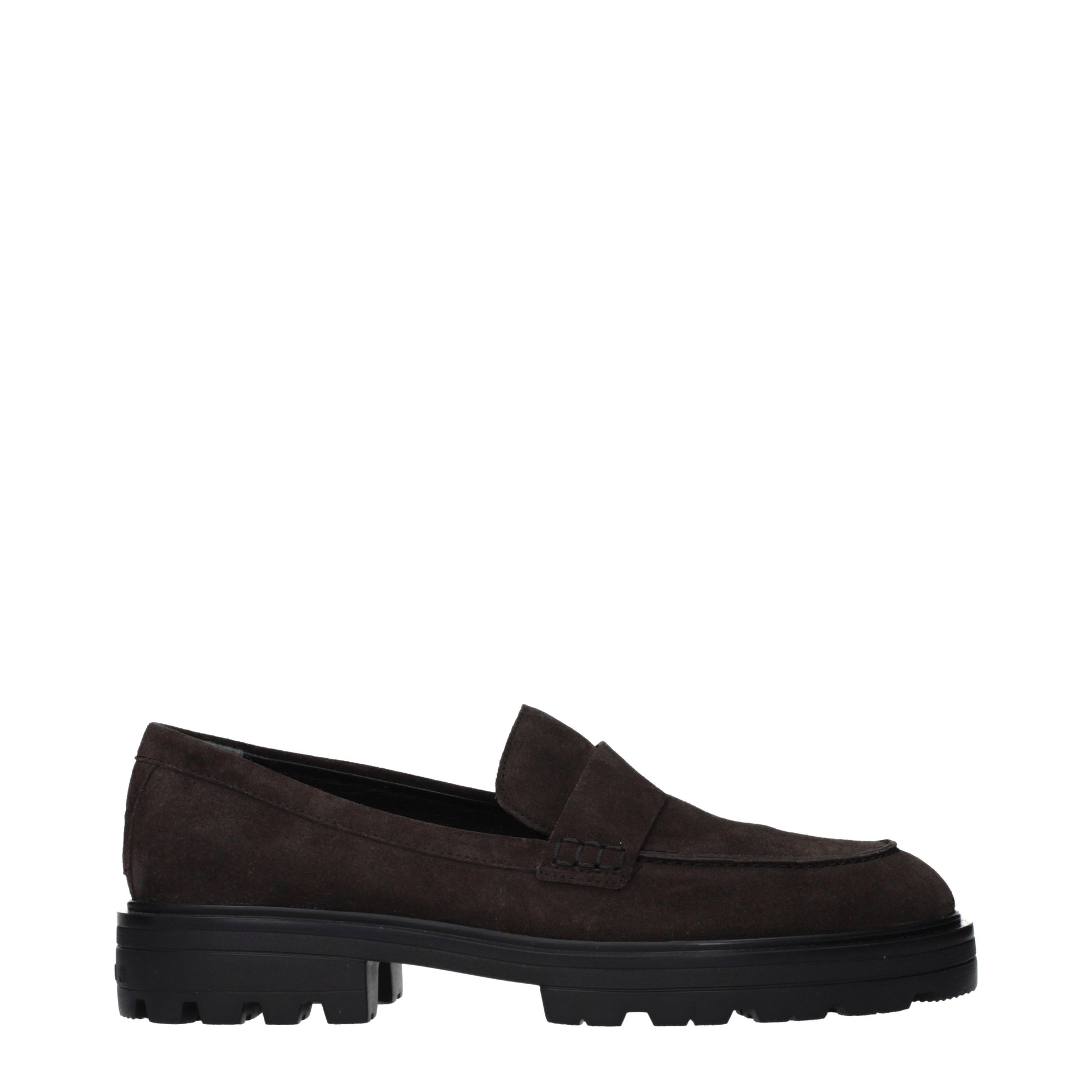 Hogan Loafers Men Suede Brown
