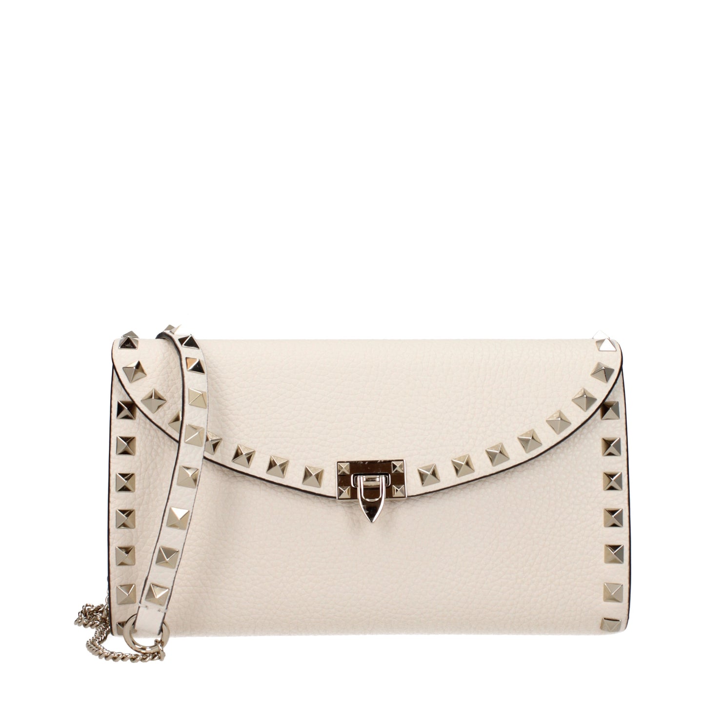 Valentino Garavani Clutches Women Leather Beige/Ivory