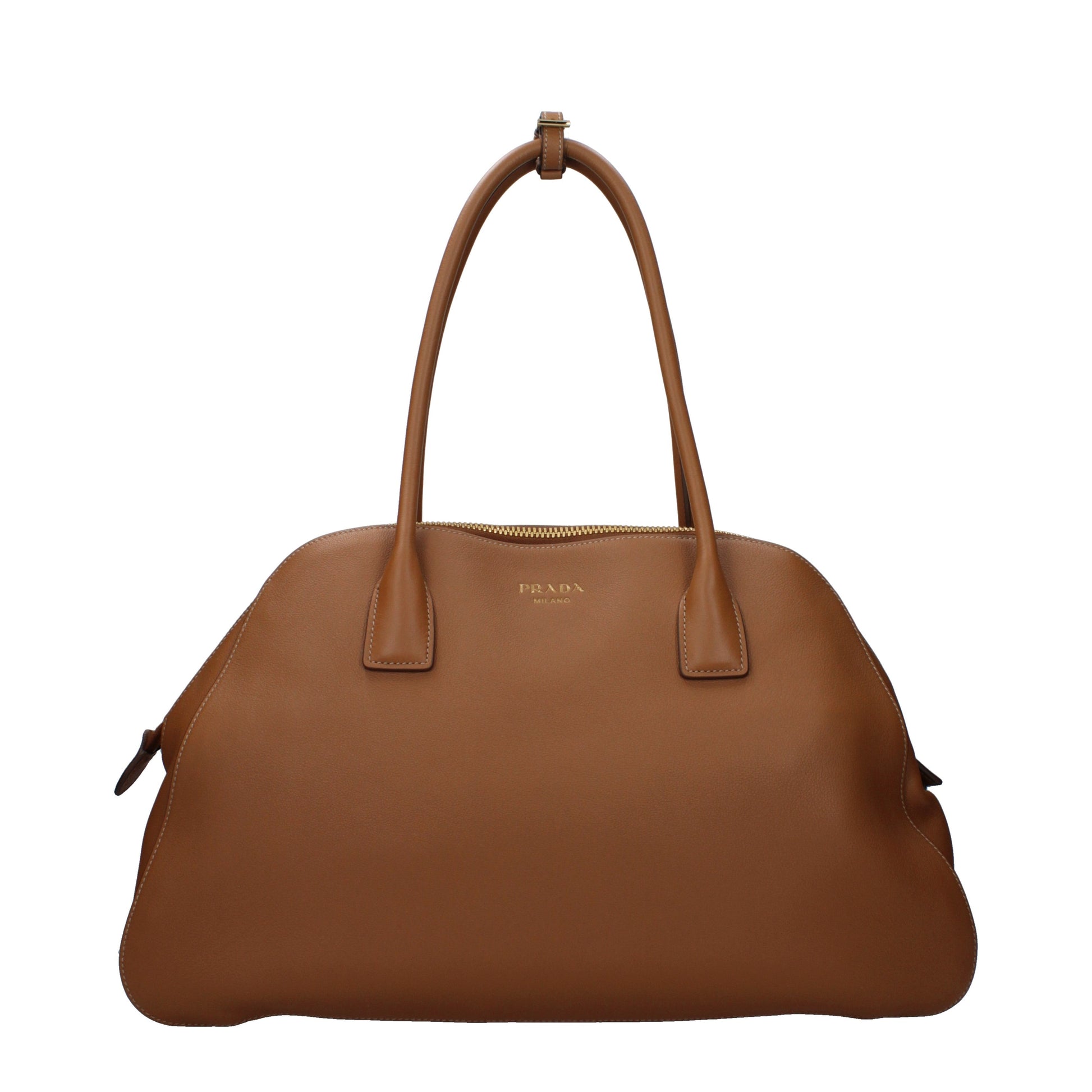 Prada Shoulder Bags Women Leather Brown/Caramel