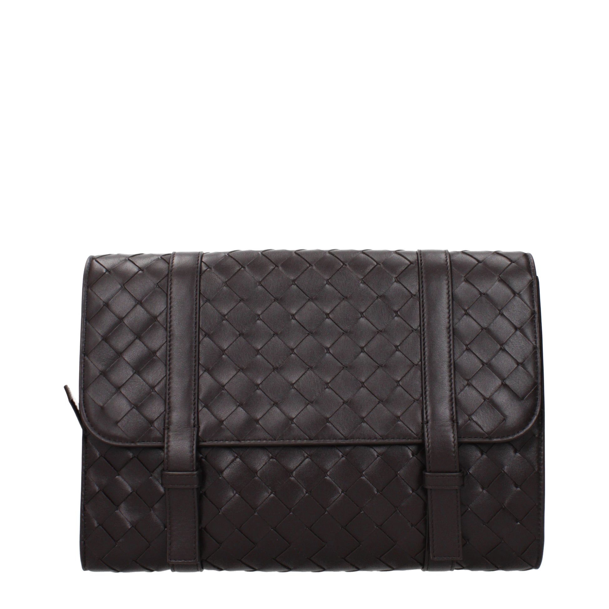 Bottega Veneta Men's Crossbody Bags Leather Chocolate