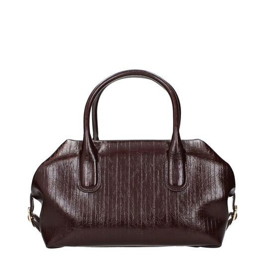 Themoirè Handbags Women Eco Leather Brown/Plum