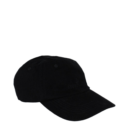 Stone Island Hats Men Cotton Black