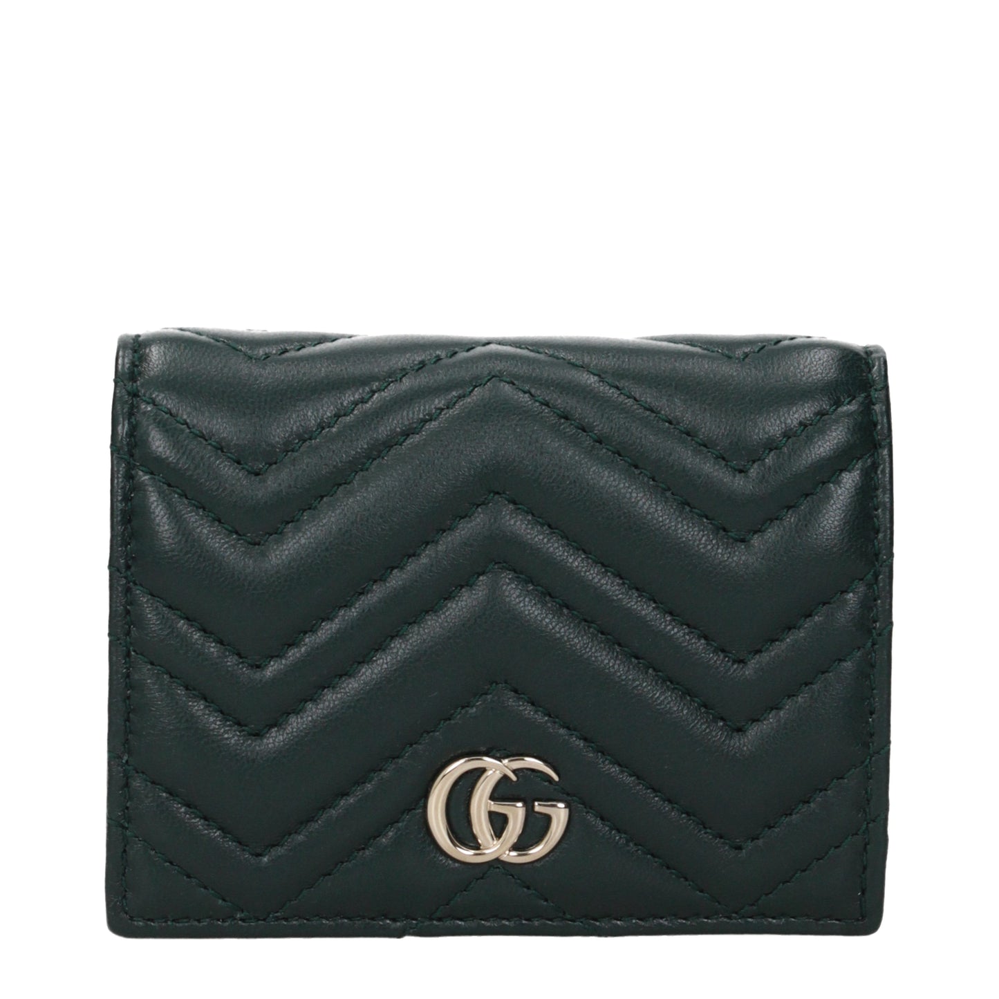 Gucci Wallets Women Leather Green