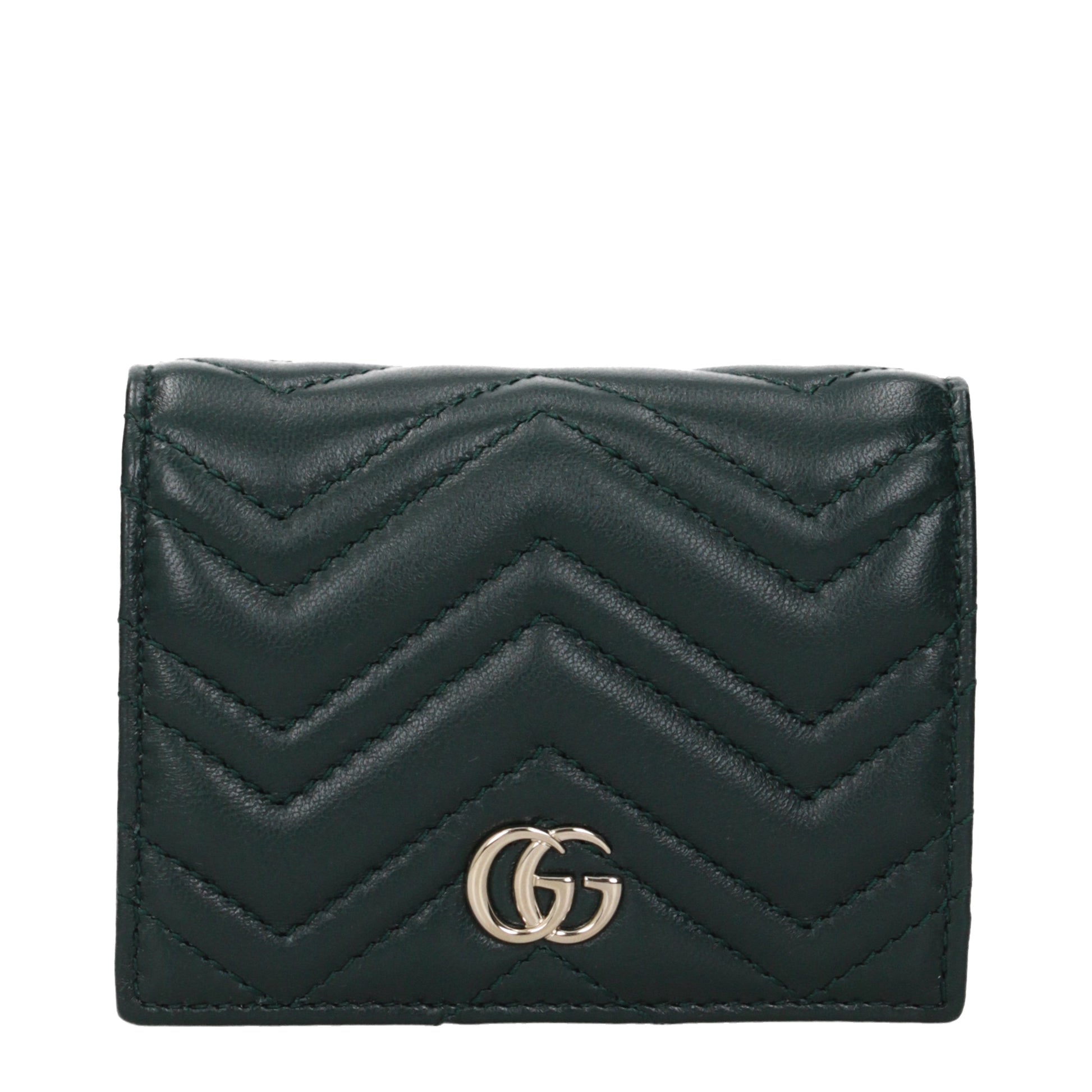 Gucci Wallets Women Leather Green