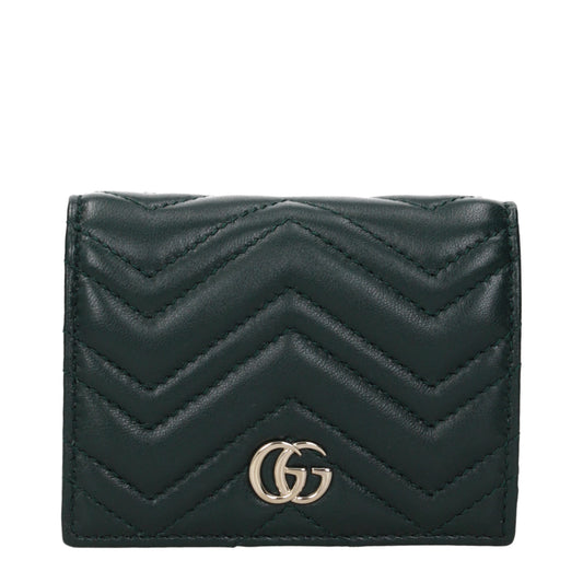 Gucci Wallets Women Leather Green