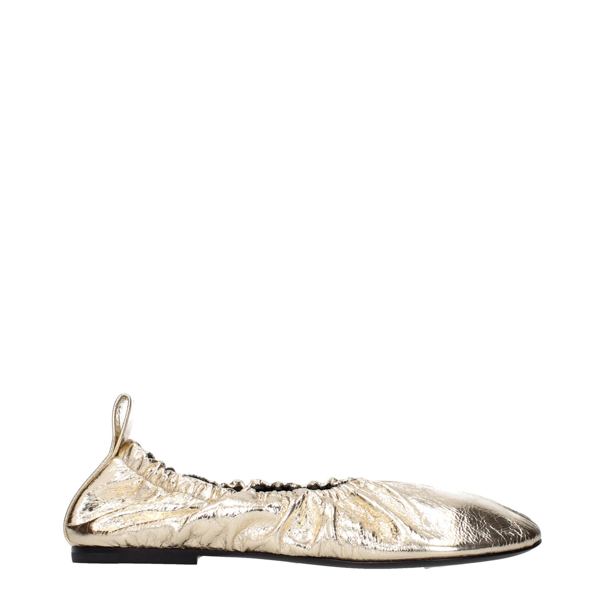 Jil Sander Ballet Flats Women Leather Gold