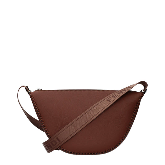 Fendi Crossbody Bags Women Leather Brown/Hickory
