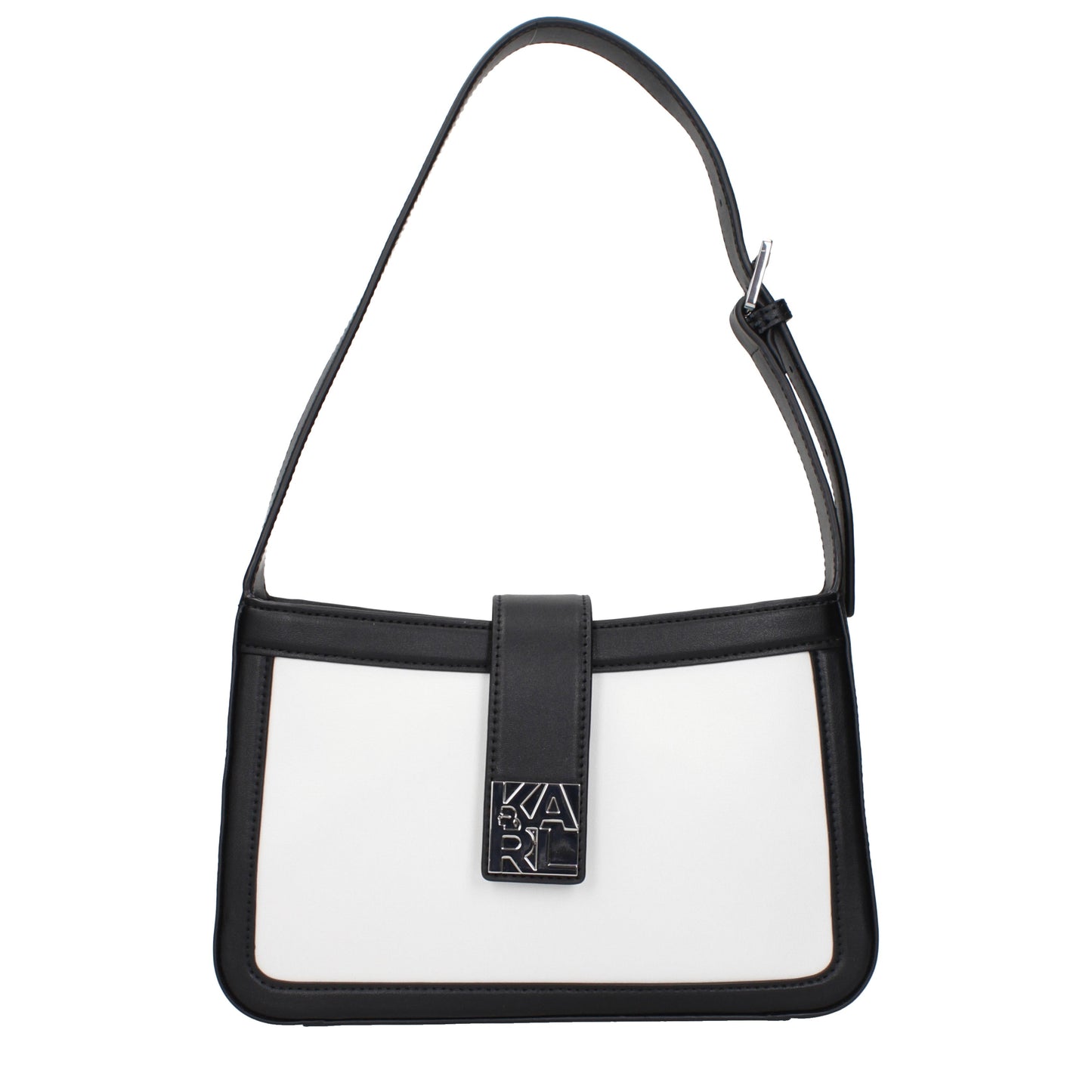 Karl Lagerfeld Shoulder Bags Women Leather White/Black