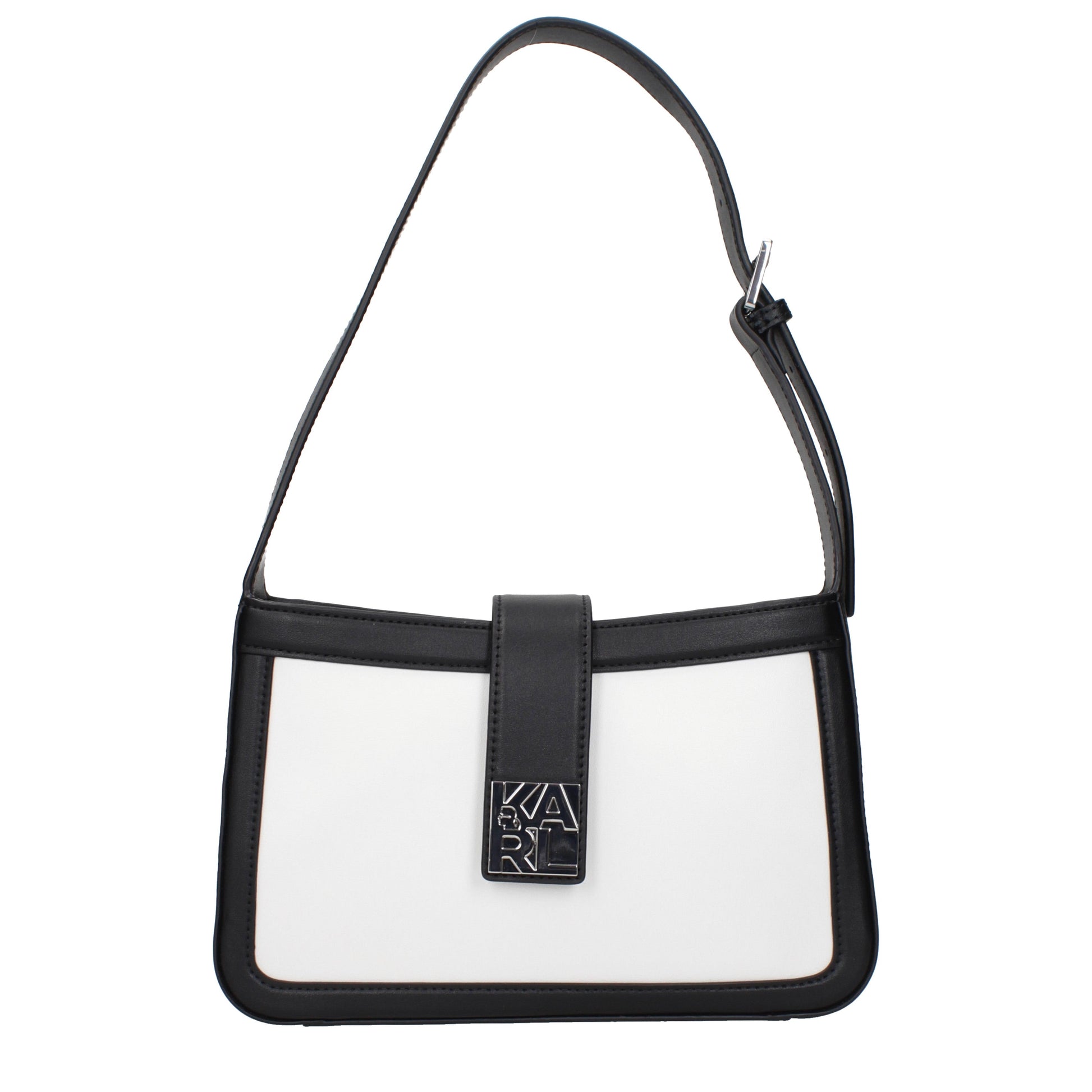 Karl Lagerfeld Shoulder Bags Women Leather White/Black