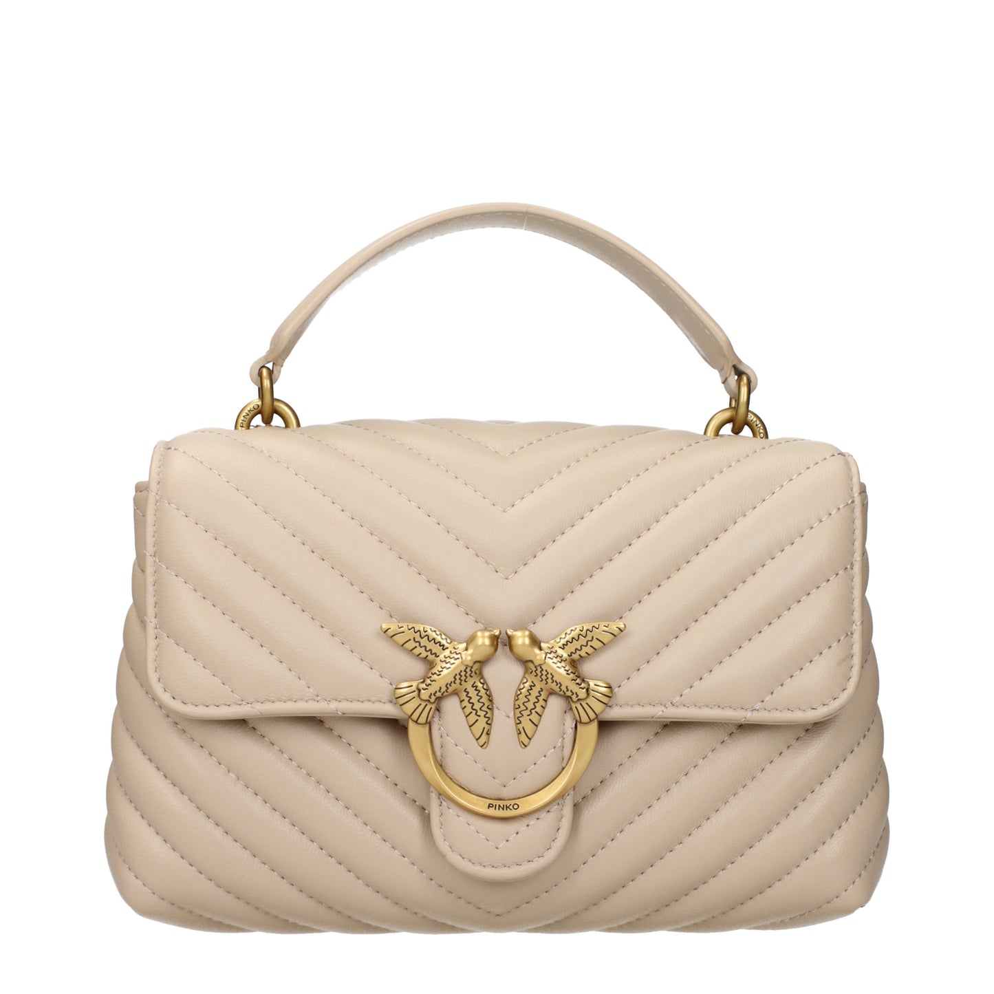 Pinko Handbags Women Leather Beige