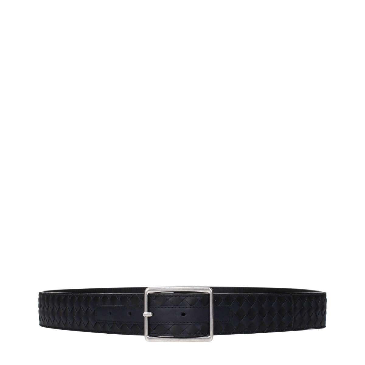 Bottega Veneta Belts Men Leather Black/Midnight Blue