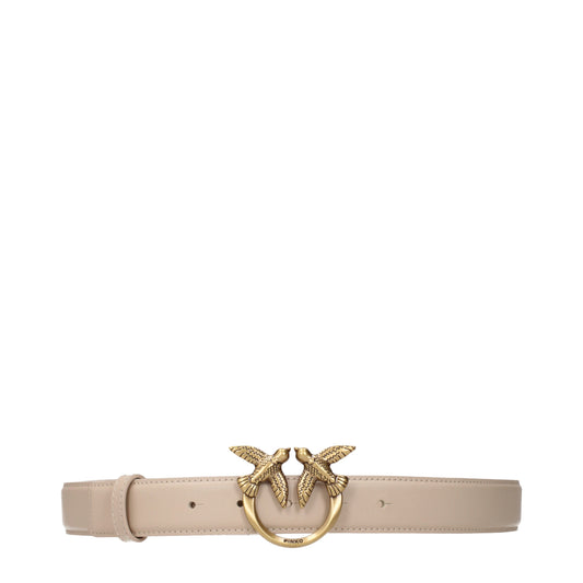 Pinko Belts Women Leather Beige