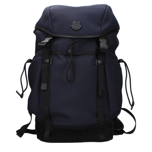 Moncler Backpacks and Bumbags Men Fabric  Blue/Midnight Blue