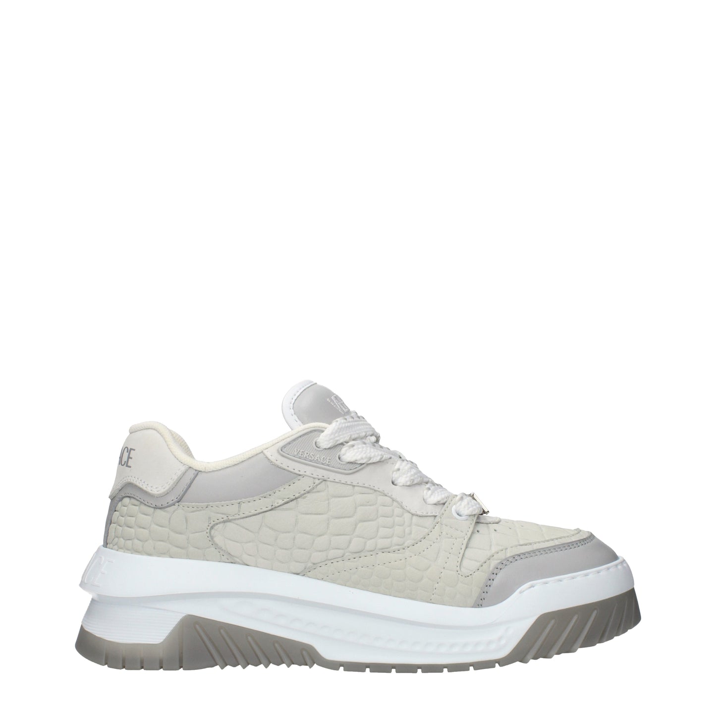 Versace Sneakers Men Leather Gray/Pearl Grey