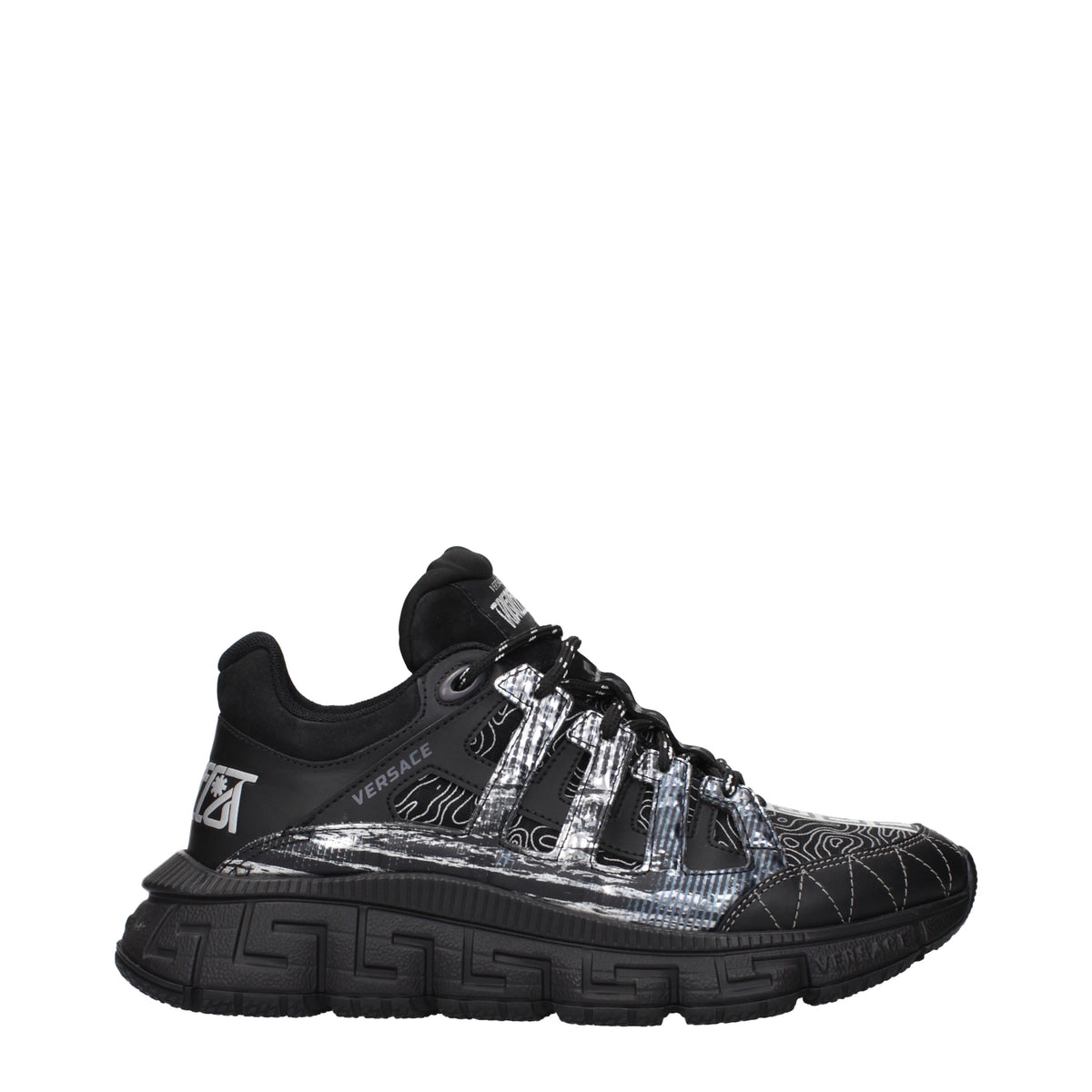 Versace Sneakers Men Fabric  Black/Silver