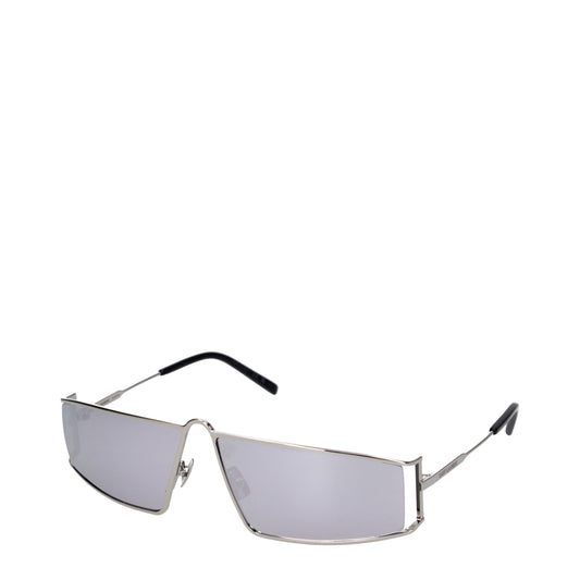 Saint Laurent Sunglasses Men Metal Silver