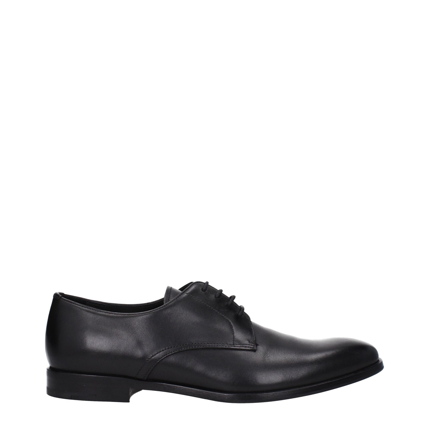 Prada Men's Lace ups in Leather Black