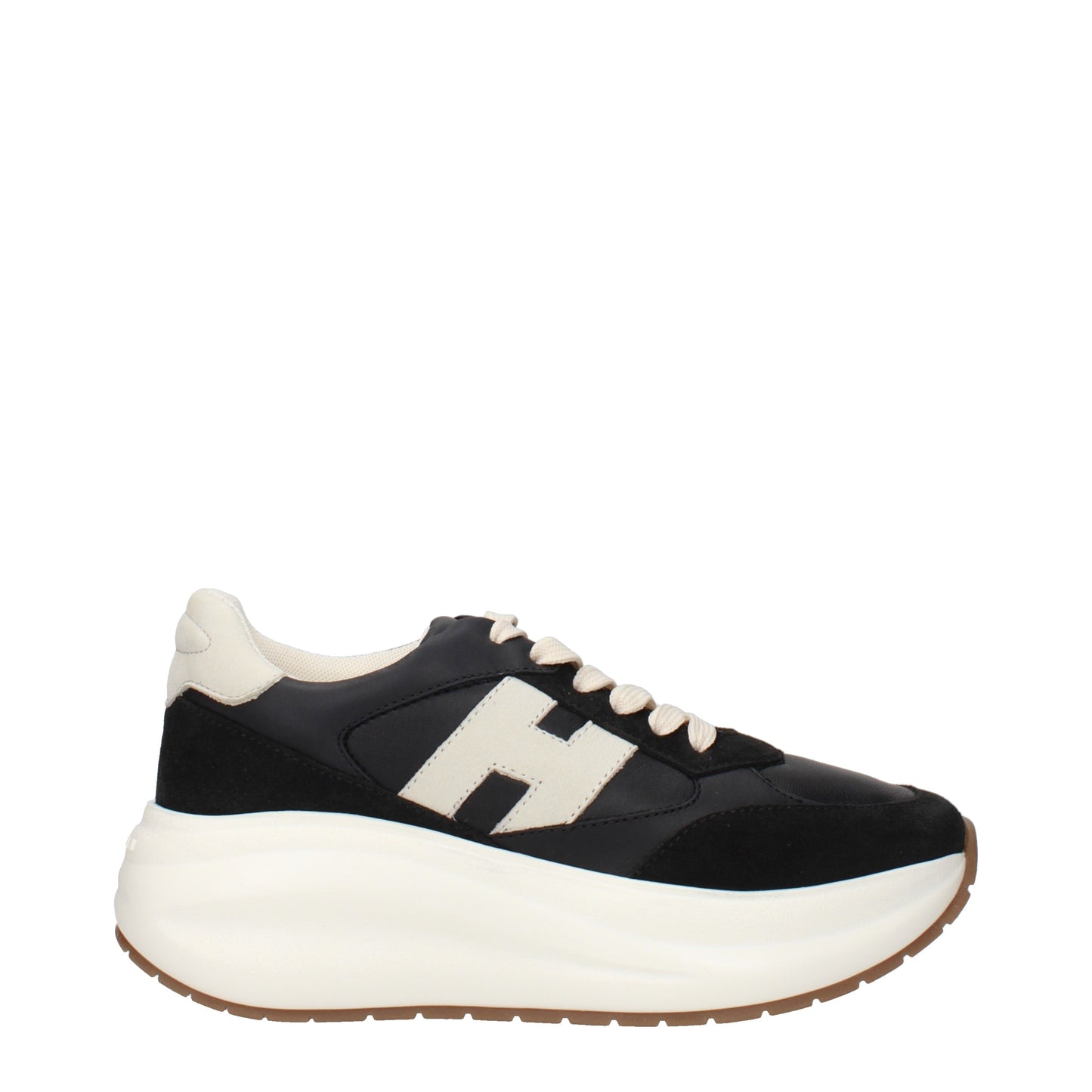 Hogan Sneakers Women Leather Black/Beige