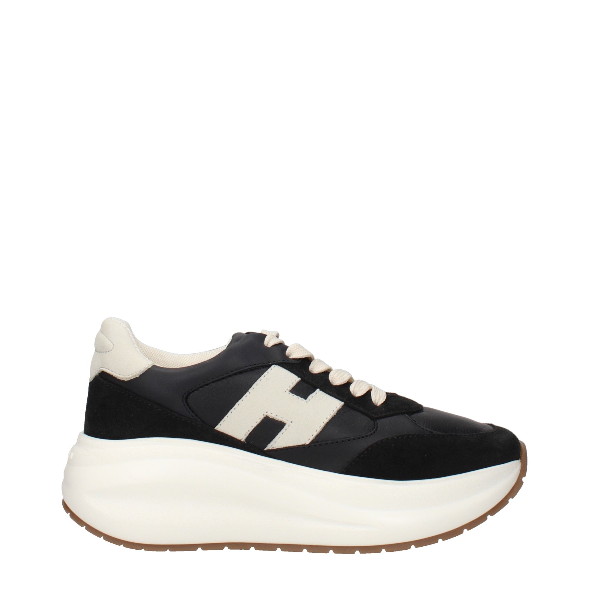 Hogan Sneakers Women Leather Black/Beige