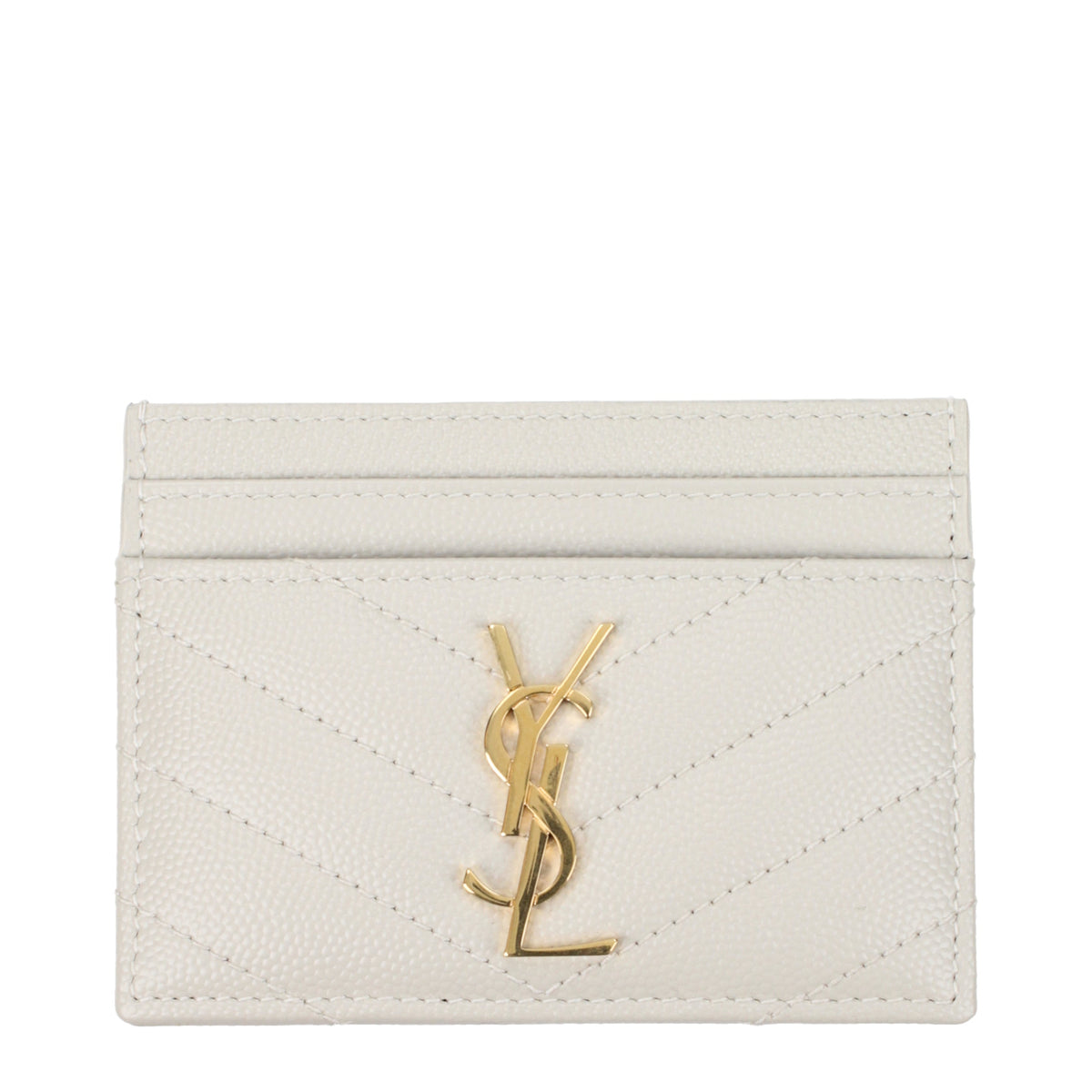 Saint Laurent Document Holders Women Leather Beige