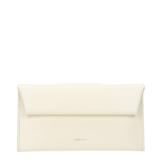 Jil Sander Wallets Women Leather Beige/Eggshell