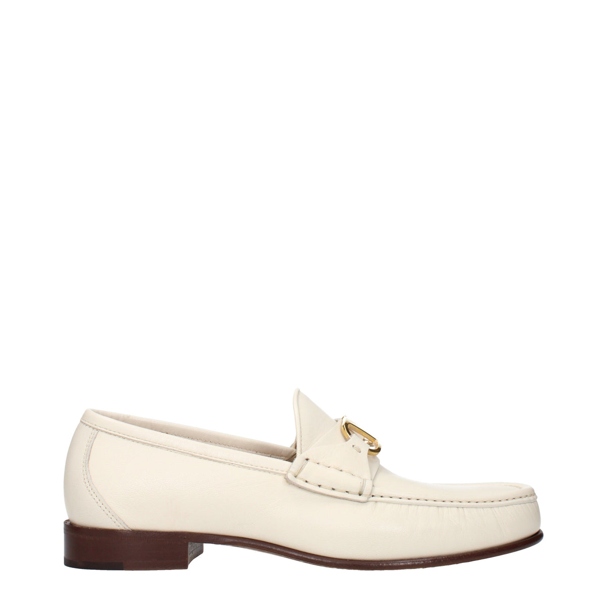 Valentino Garavani Loafers Men Leather Beige/Ivory