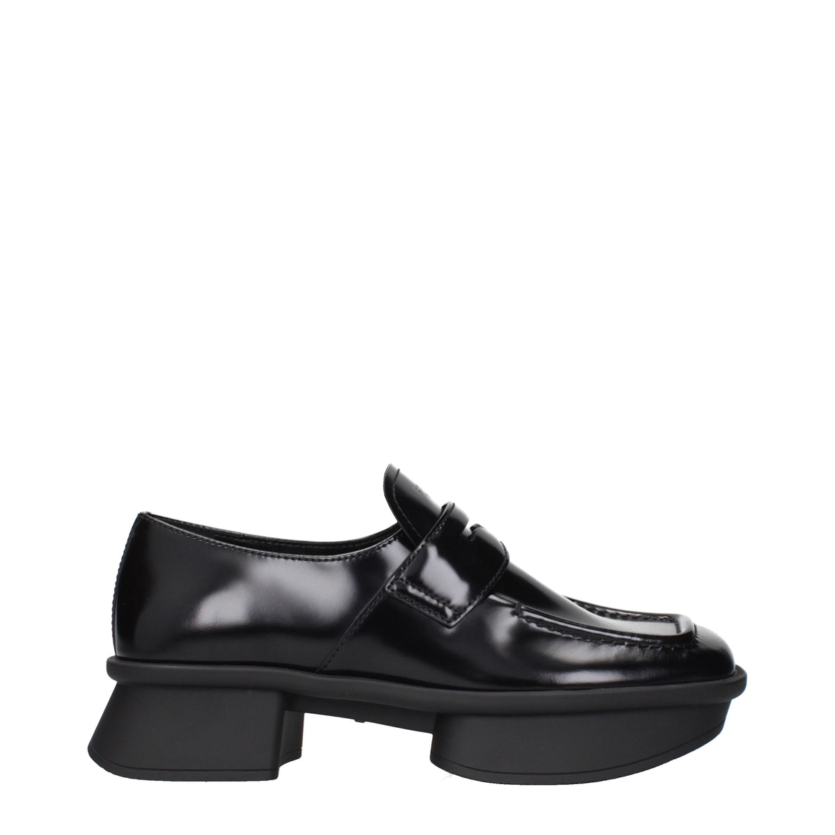 Prada Loafers Women Leather Black