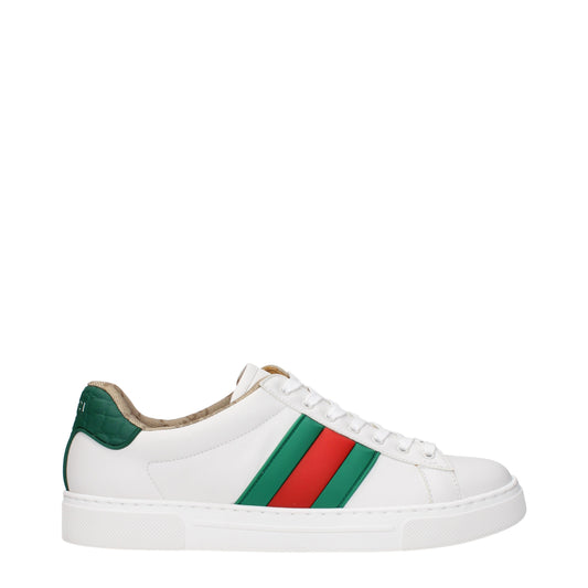 Gucci Sneakers Men Leather White/Green