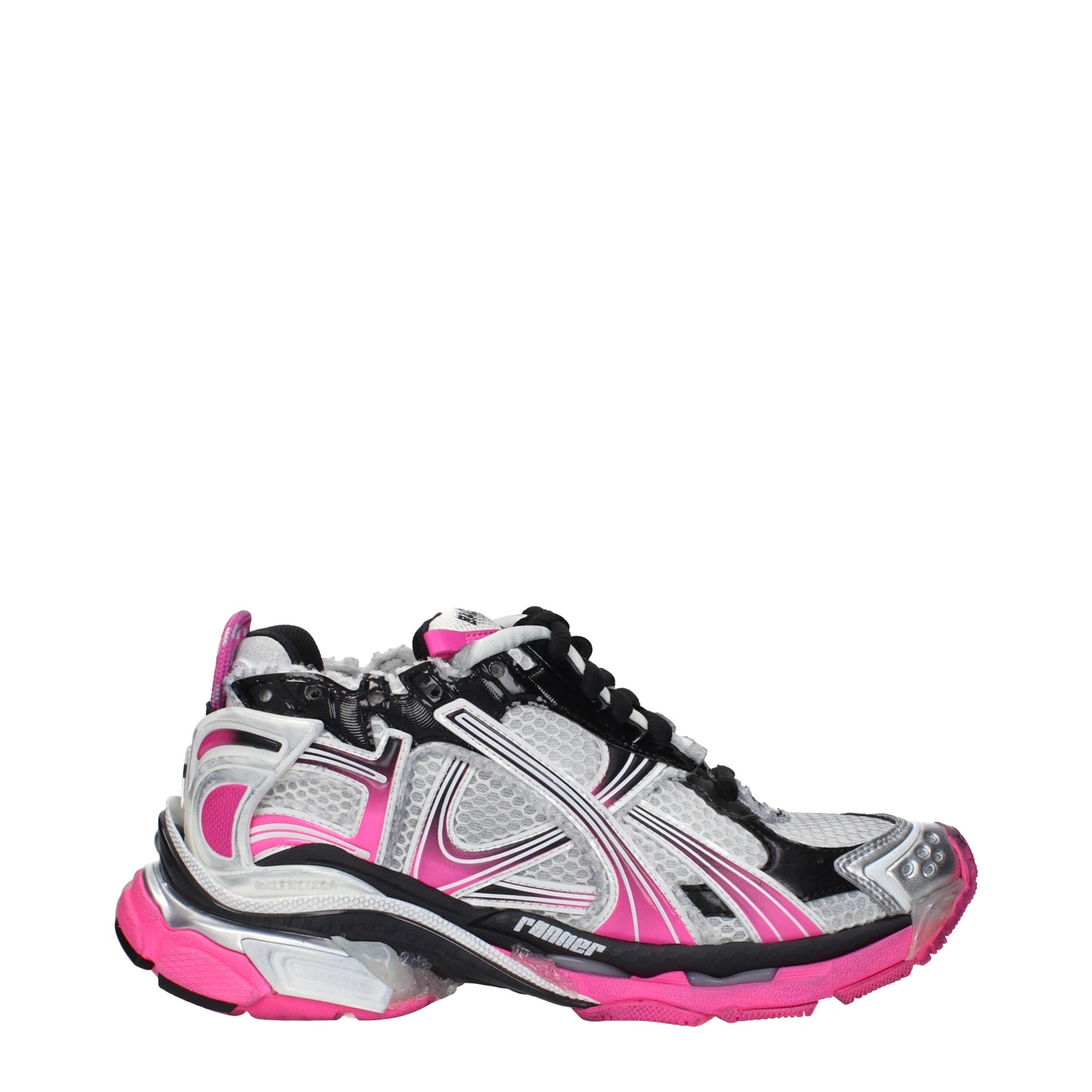Balenciaga Sneakers Women Fabric  Gray/Fluo Pink