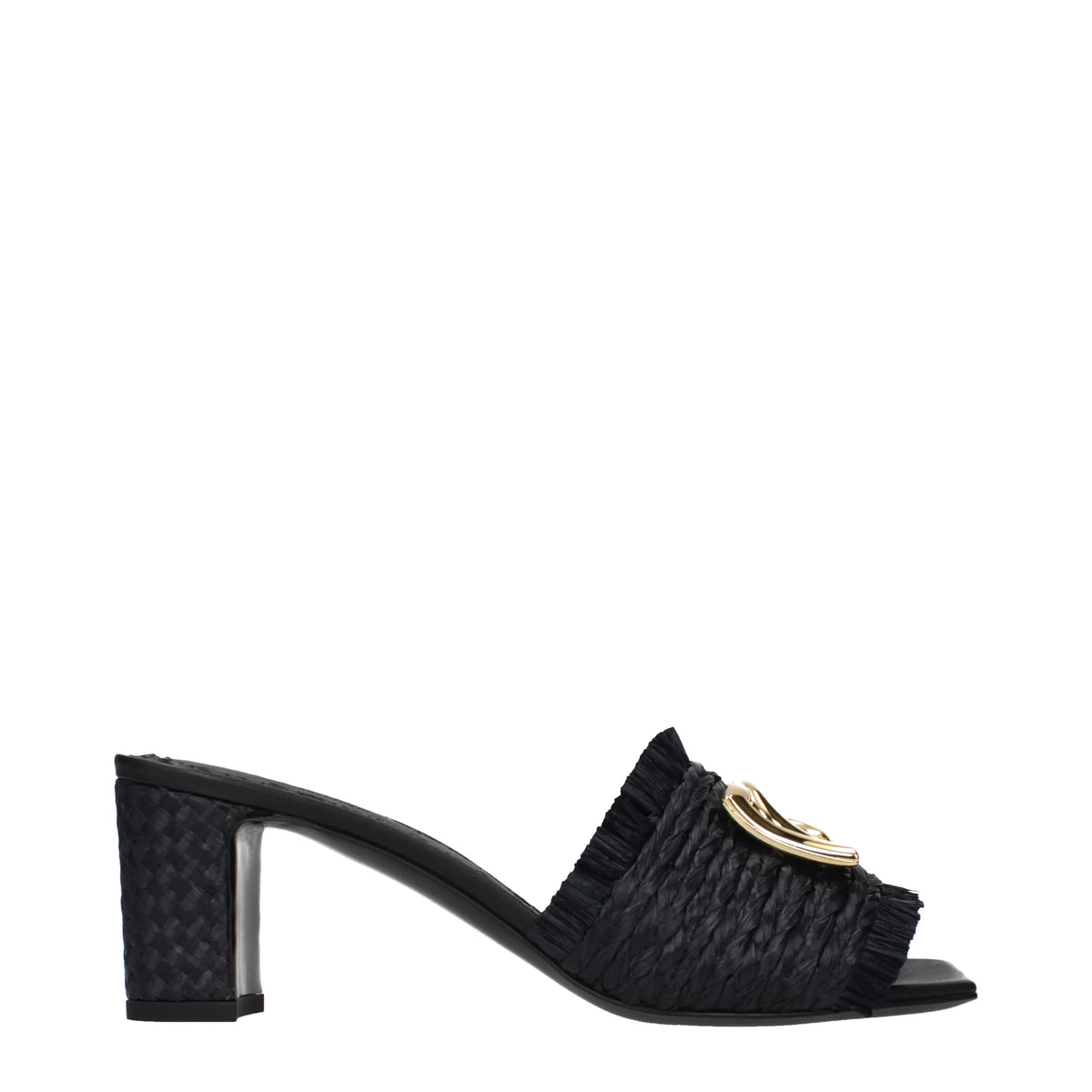 Dolce&Gabbana Sandals Women Raffia Black