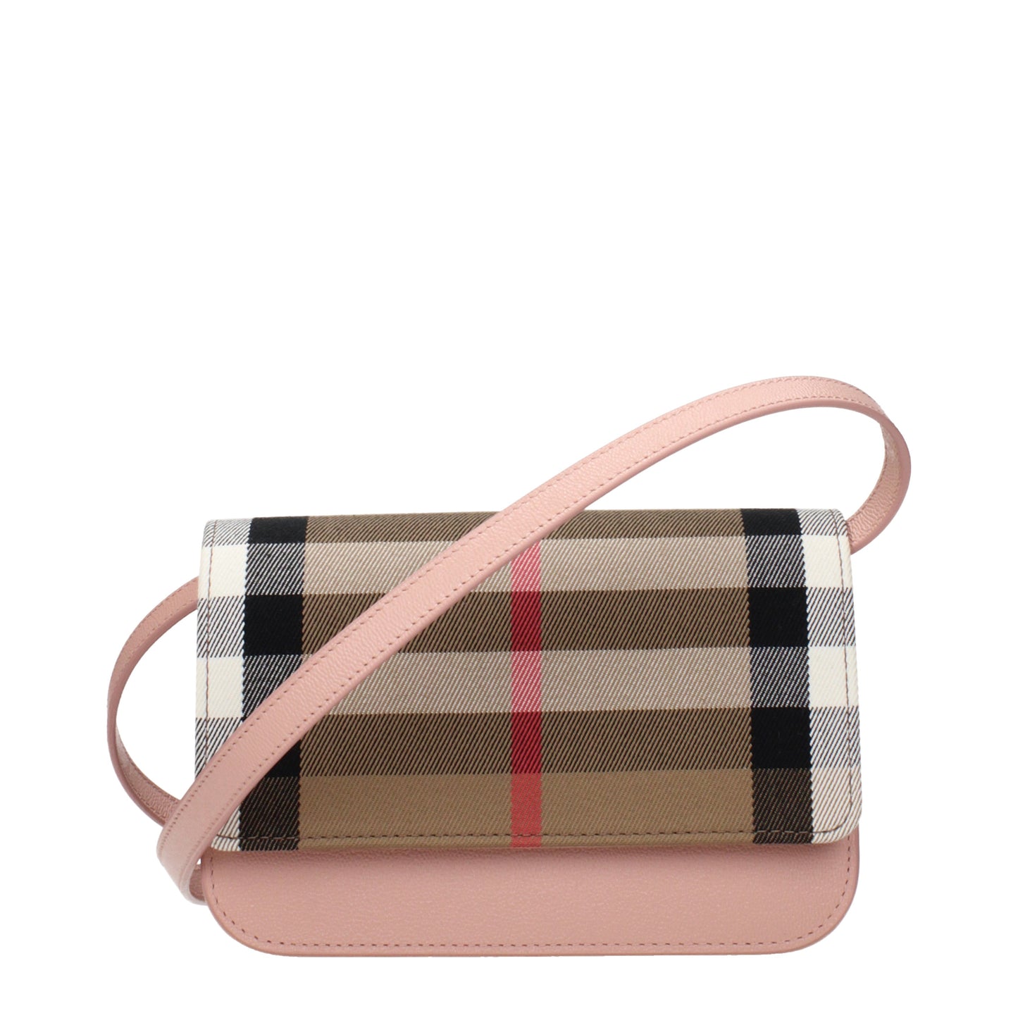 Burberry Clutches Women Fabric  Beige/Pink Powder