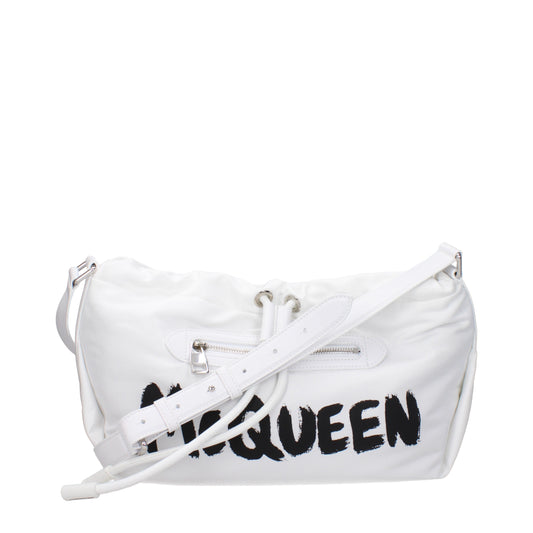 Alexander McQueen Crossbody Bags Women Fabric  White/Black