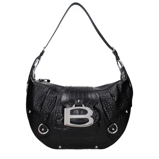 Balenciaga Shoulder Bags Women Leather Black