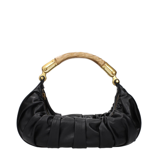 Balmain Handbags Women Leather Black