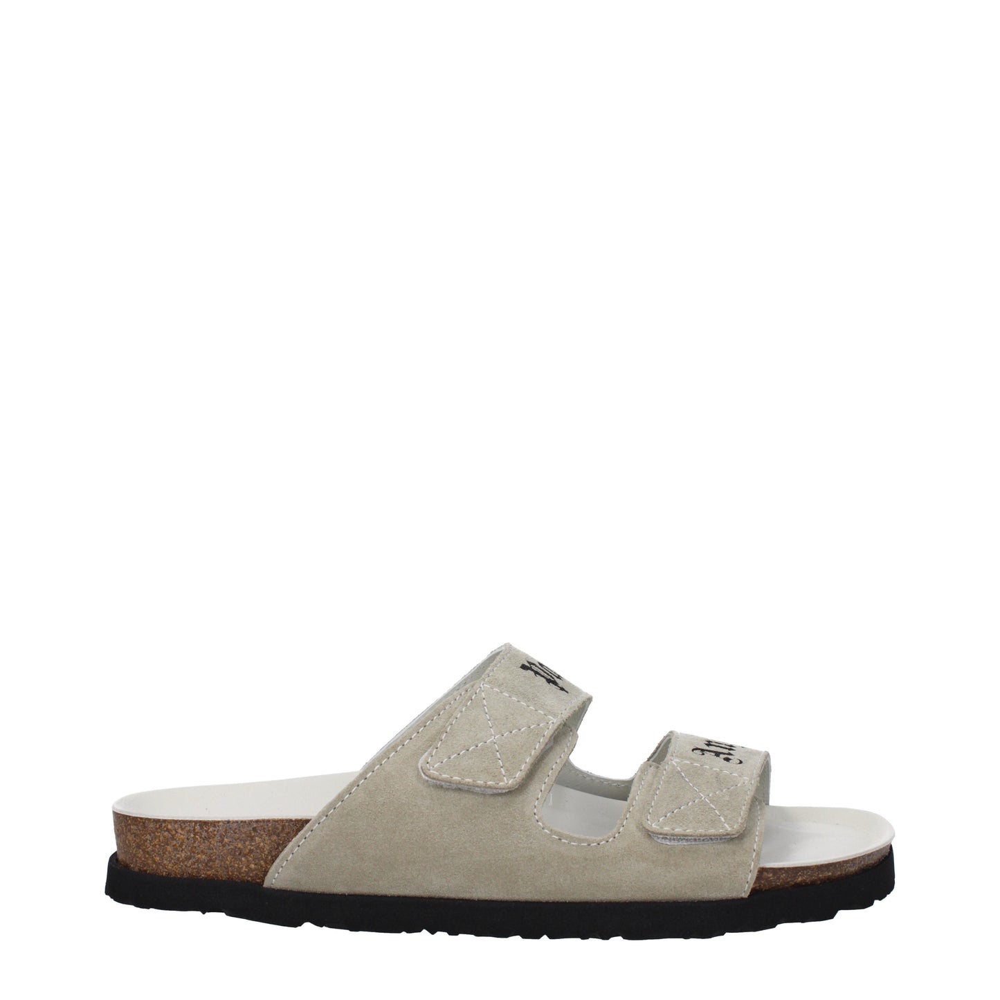 Palm Angels Sandals & Slippers Men Leather Gray