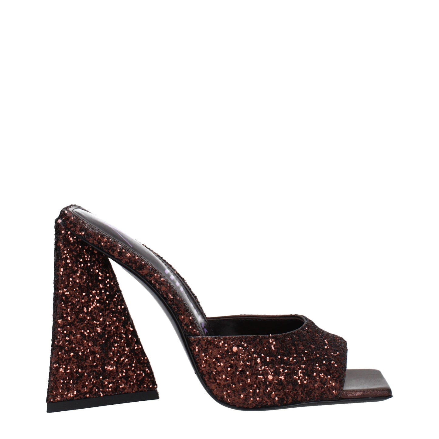 The Attico Women's Sandals in Glitter Brown/Dark Brown