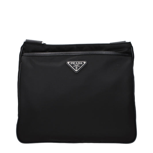 Prada Crossbody Bags Men Fabric  Black
