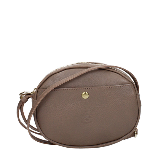 Il Bisonte Crossbody Bags Women Leather Gray/Turtledove