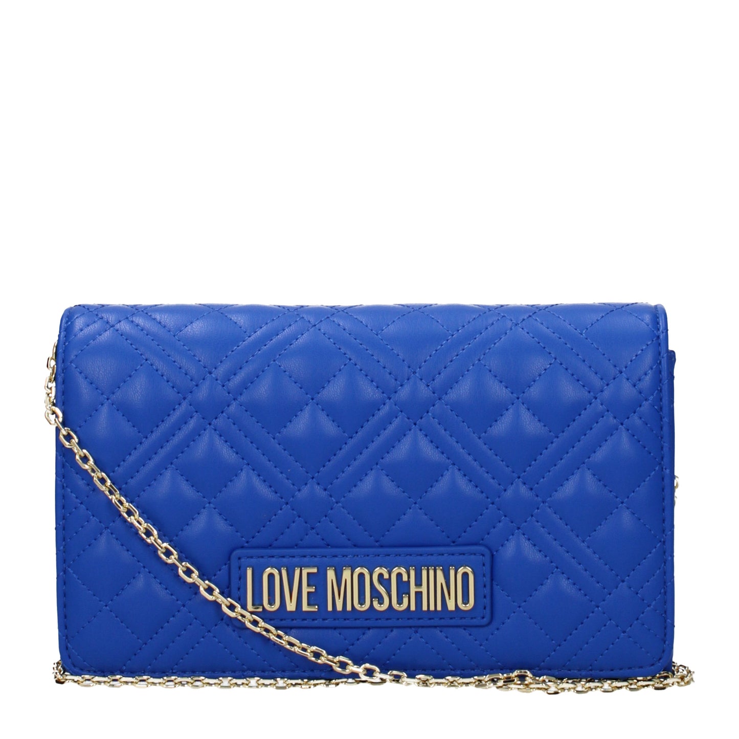 Love Moschino Clutches Women Polyurethane Blue/Sapphire