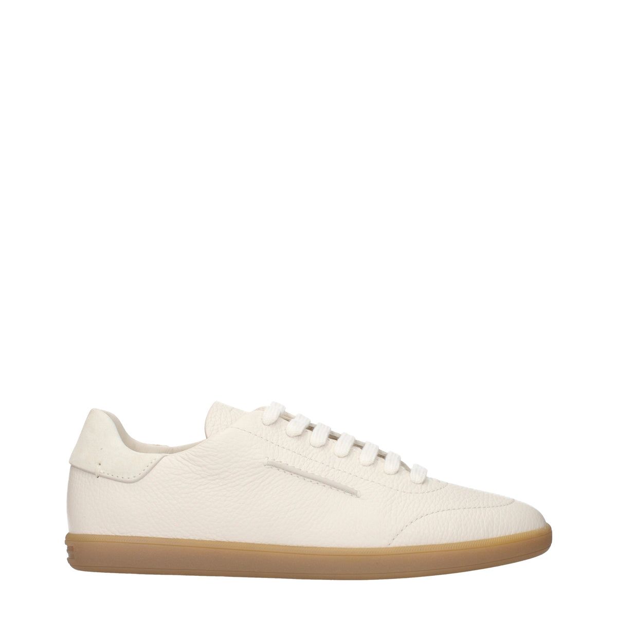Zegna Sneakers Men Leather Beige/Cream