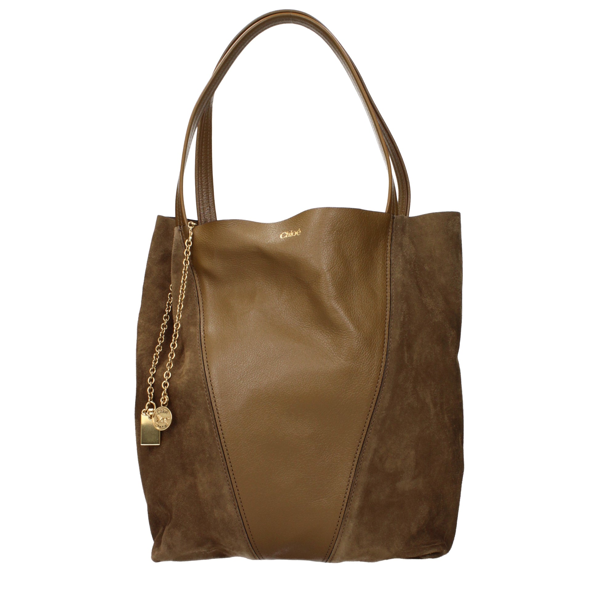 Chloé Shoulder Bags Women Suede Brown/Khaki