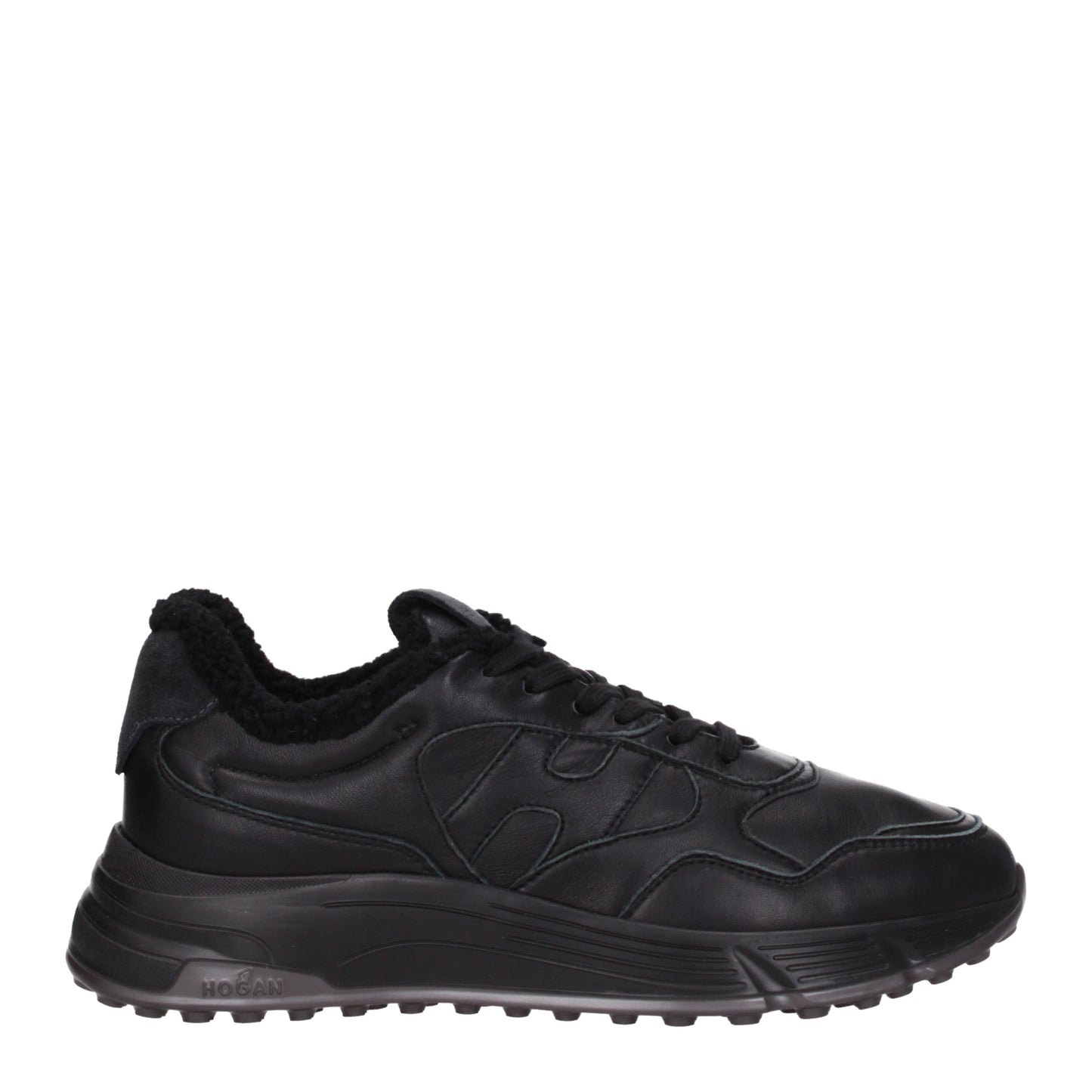 Hogan Men's Sneakers in Leather Black