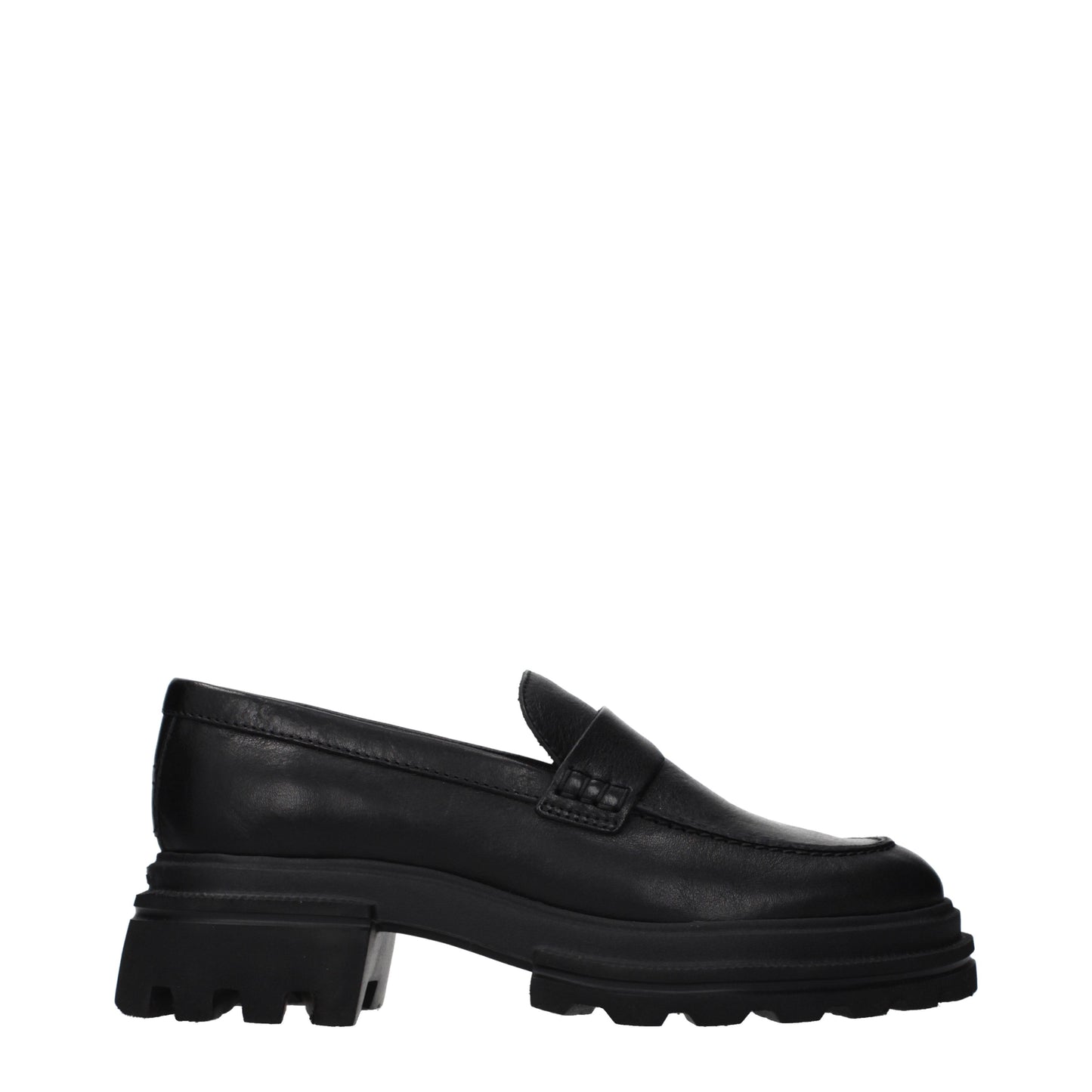 Hogan Loafers Women Leather Black